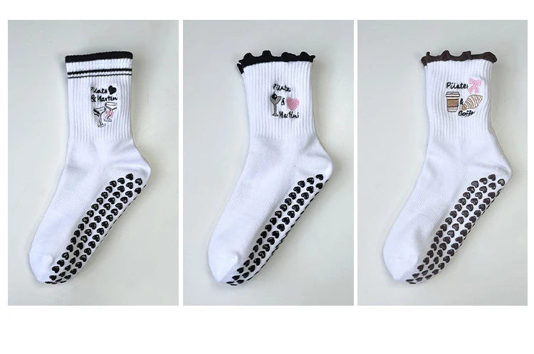 Cherry Grip Yoga Socks