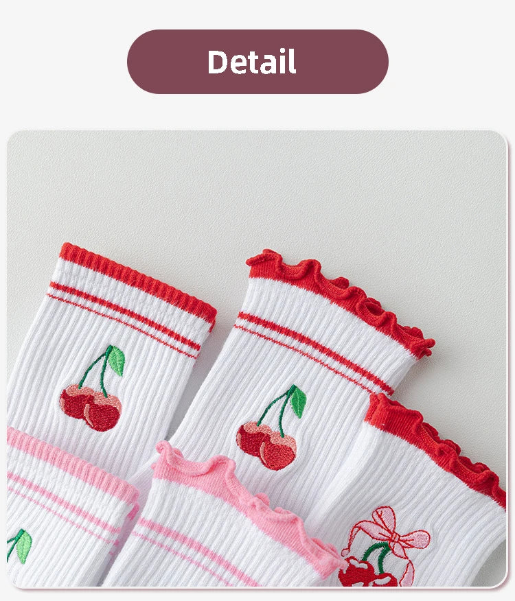 Cherry Grip Yoga Socks